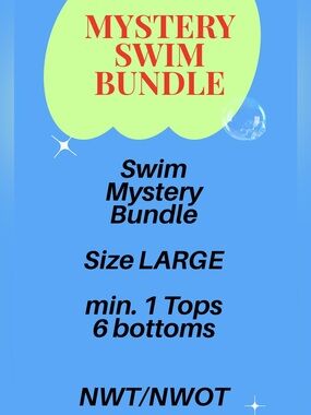 NWT/NWOT Size Large swim bundle, minimum 1swim top and 6 swim bottoms